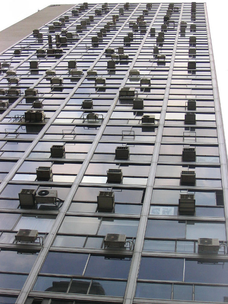 skyscraper with air conditioning
