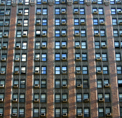 Brown Building with Ac Units