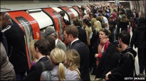 Busy London Tube