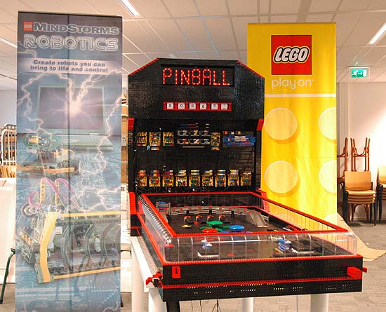 Pinball machine made from lego