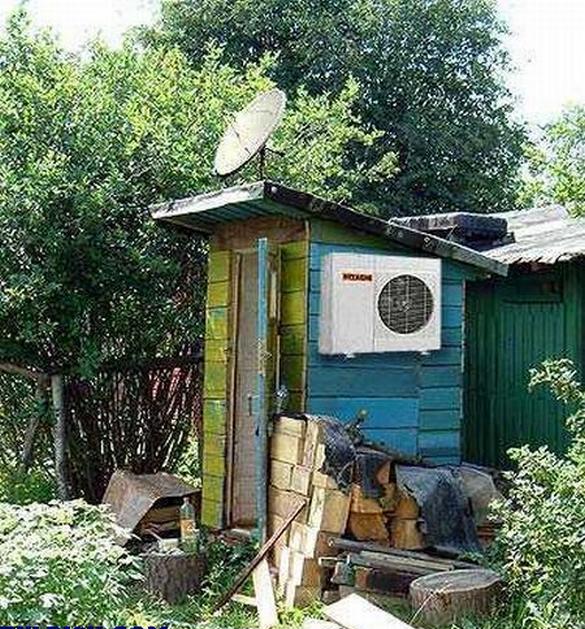 Aircon on a small shack