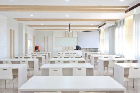 Ducted Air Conditioner in a white school classroom