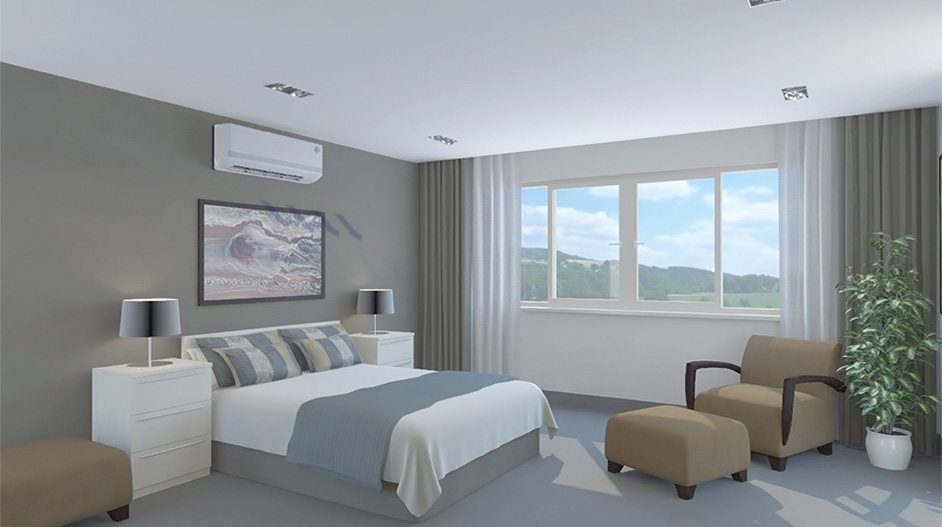 Wall-Mounted Aircon Bedroom - The Air Conditioning Company