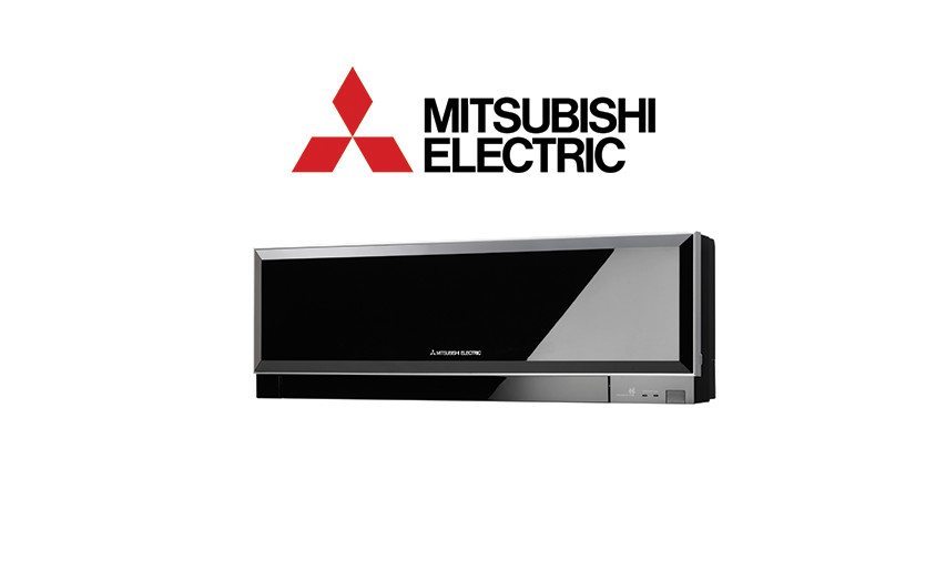 Unidad de aire acondicionado de pared Zen eléctrico Mitsubushi y logotipo de ME