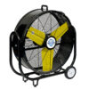 Tank Fan at an angle (facing right) - black and yellow