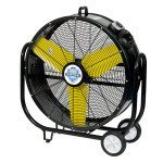Tank Fan at an angle (facing left) - black and yellow